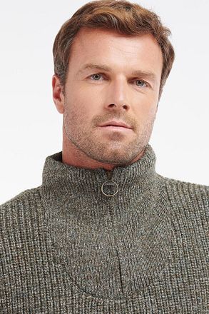 Barbour NewTyne Zip Trui Wol Donkergroen MKN0790-KH71 kopen