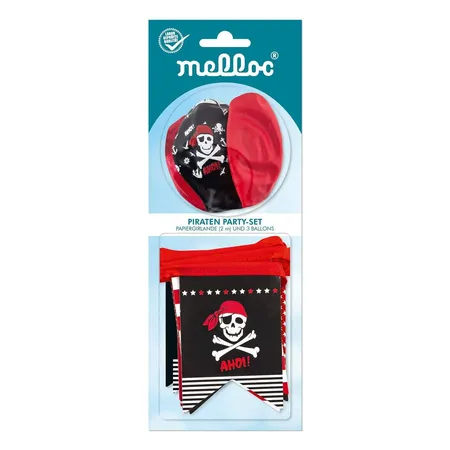 Melloc Partyset Pirat aus Ballons und Papiergirlande ca. 2m