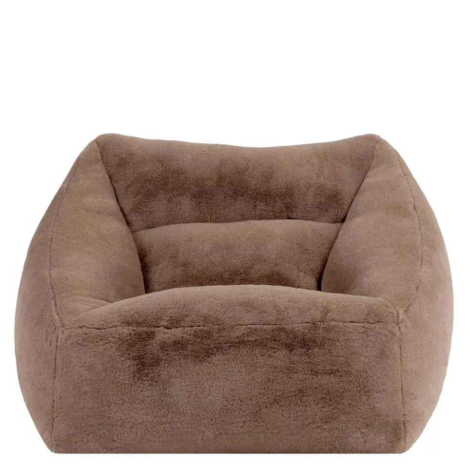 icon - Natalia XL Zitzak Fauteuil - Fluffy Pluche Imitatiebont - Mocha