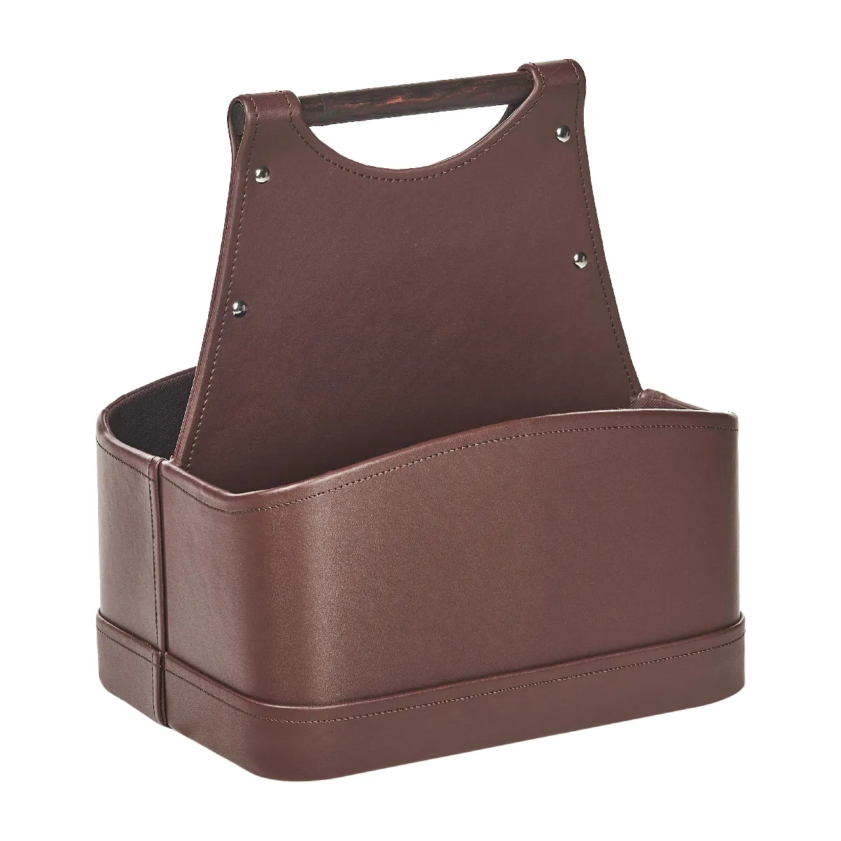 Beliani Panier Cuir PU Marron URUK