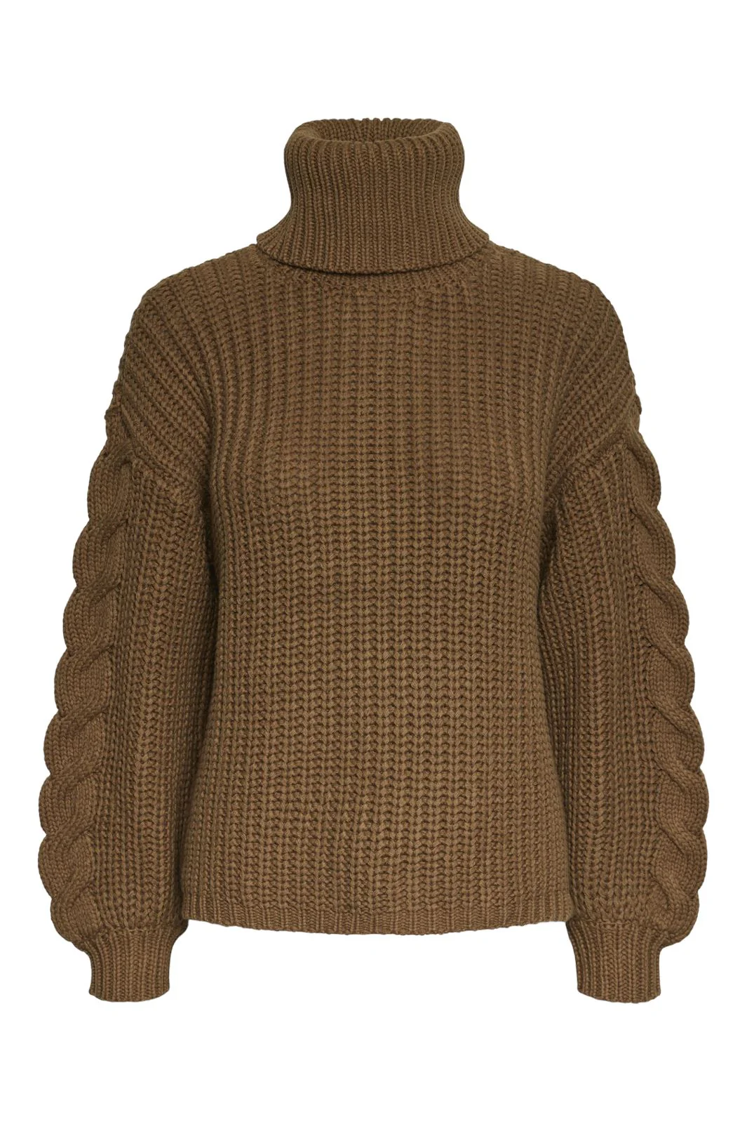 Y.A.S Yassanne Ls Knit Rollneck Pullover  tigers eye