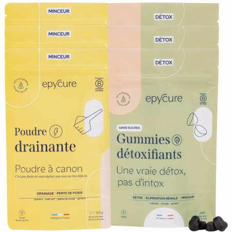 Epycure Laboratoire Pack Drainage & Détox 3 mois