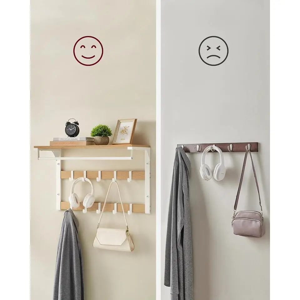 Parya Home Wandkapstok met Opbergruimte – Halorganizer