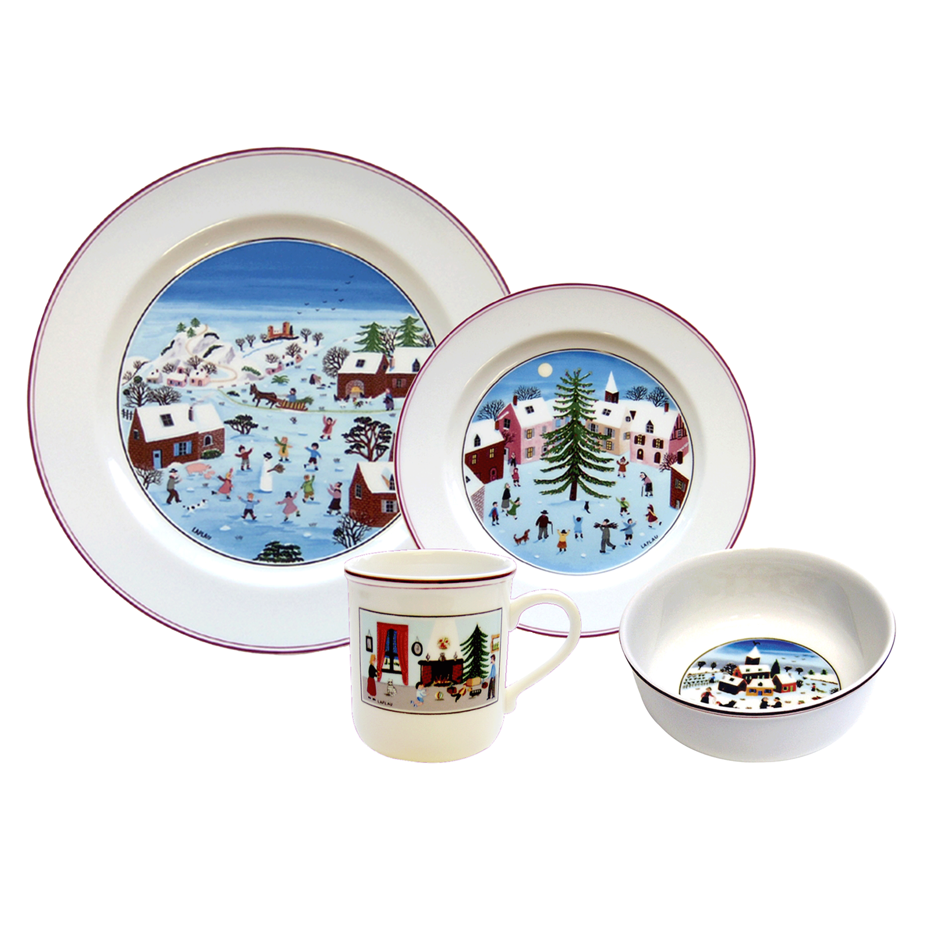 Design Naif Breakfast set Multi-colored, Premium Porcelain