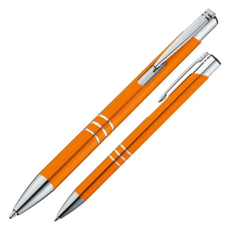 Macma Kugelschreiber aus Aluminium, orange, 10 Stück