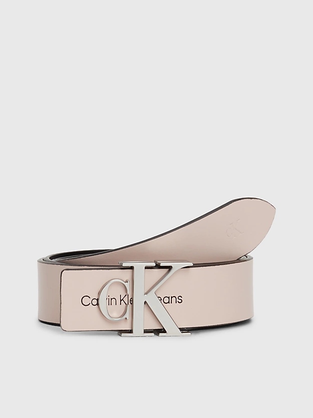 Cinto de couro com logotipo