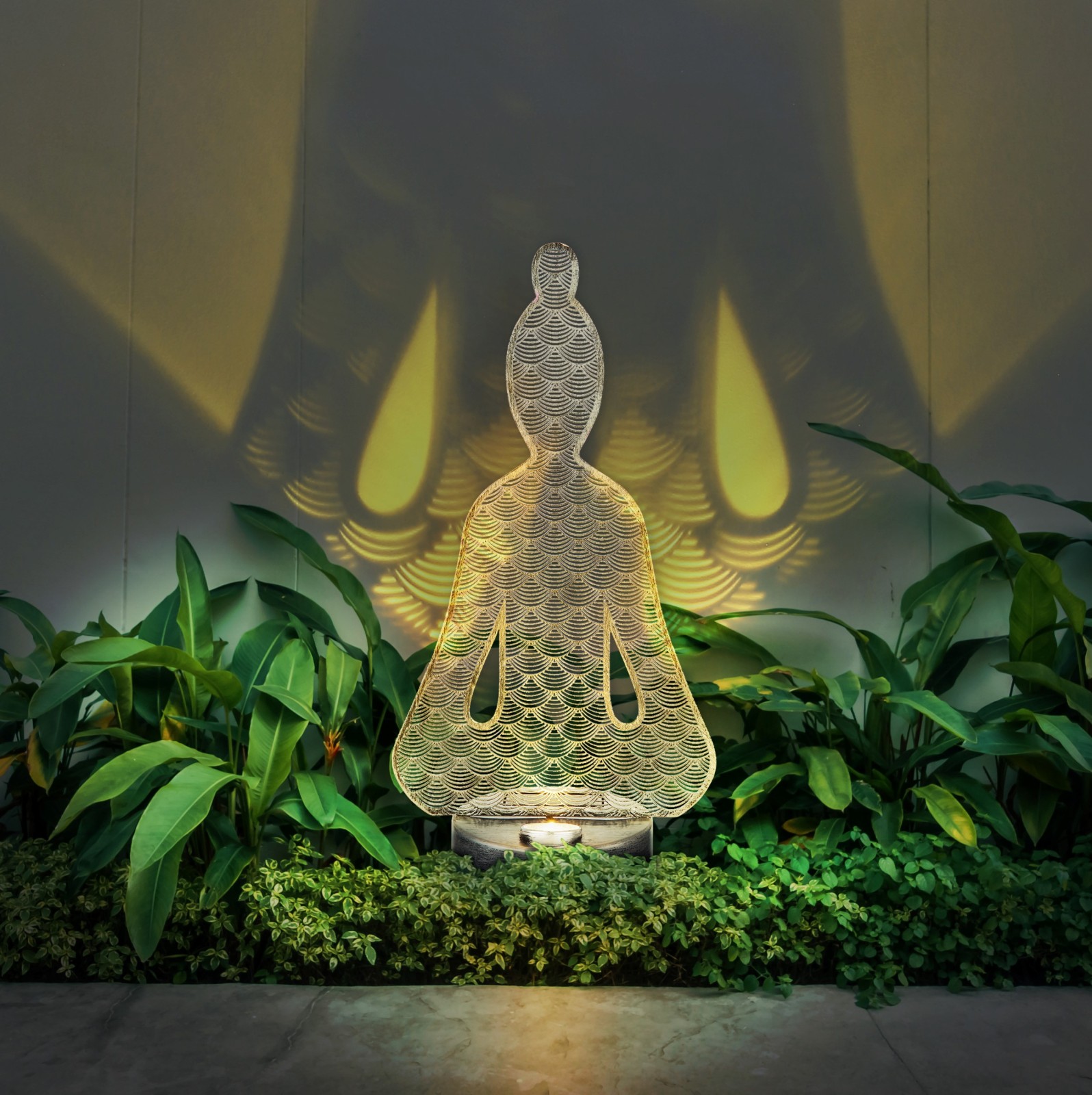 LED-Solarleuchte - silber-antik - 36 cm