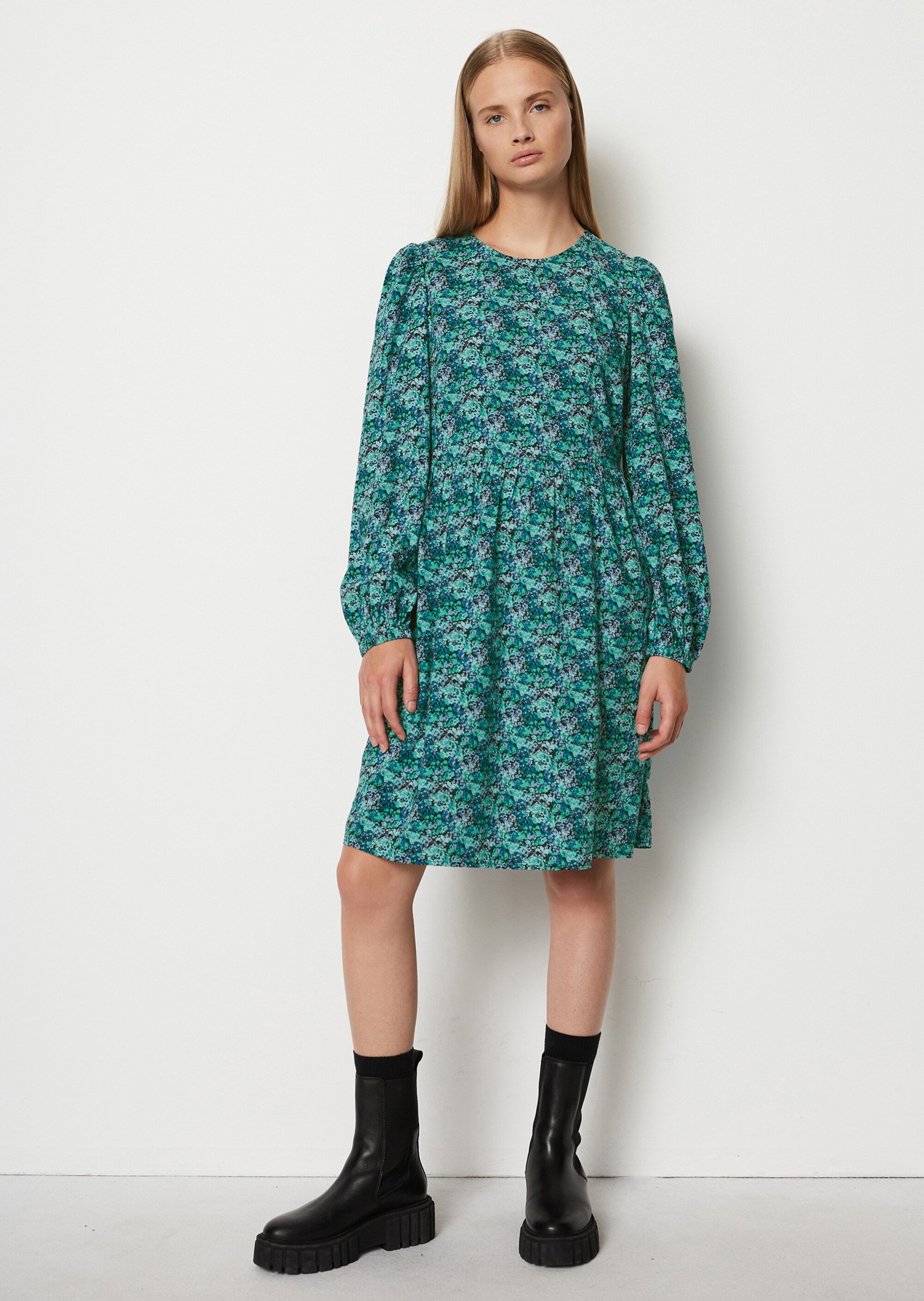 Kurzes Print-Kleid regularaus LENZING™ ECOVERO™