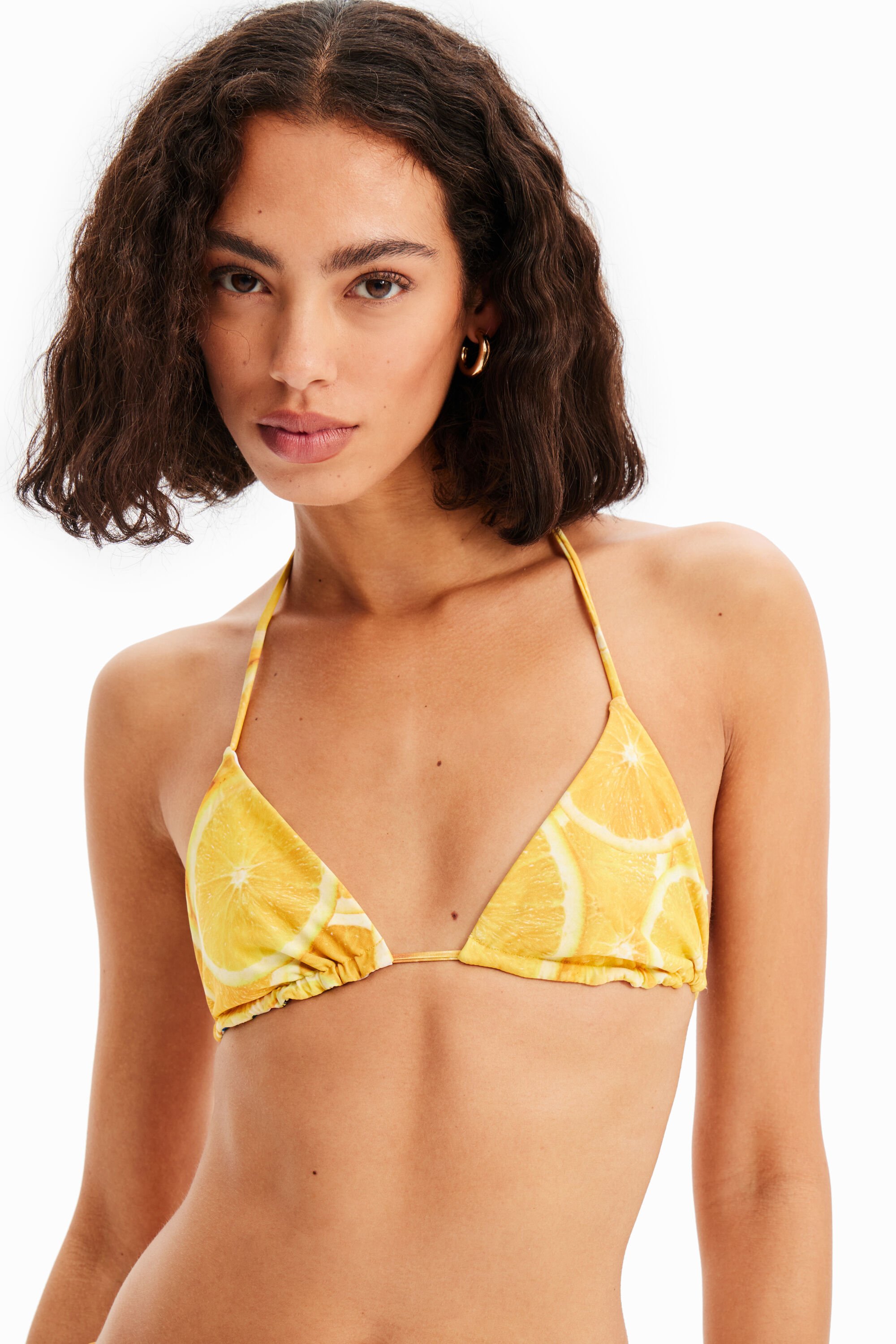 Haut de bikini triangulaire réversible