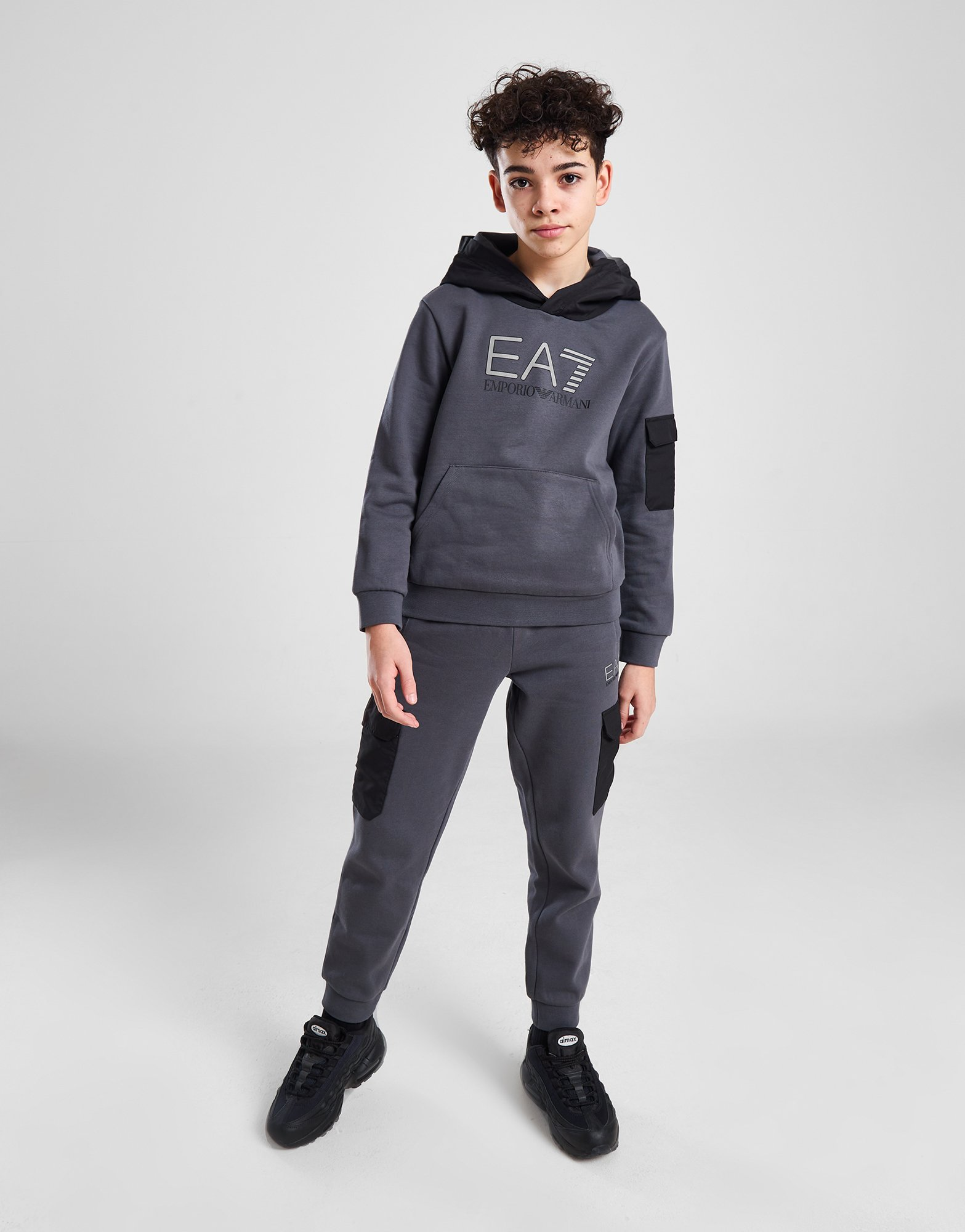 Emporio Armani EA7 Sweat à Capuche Overlay Junior