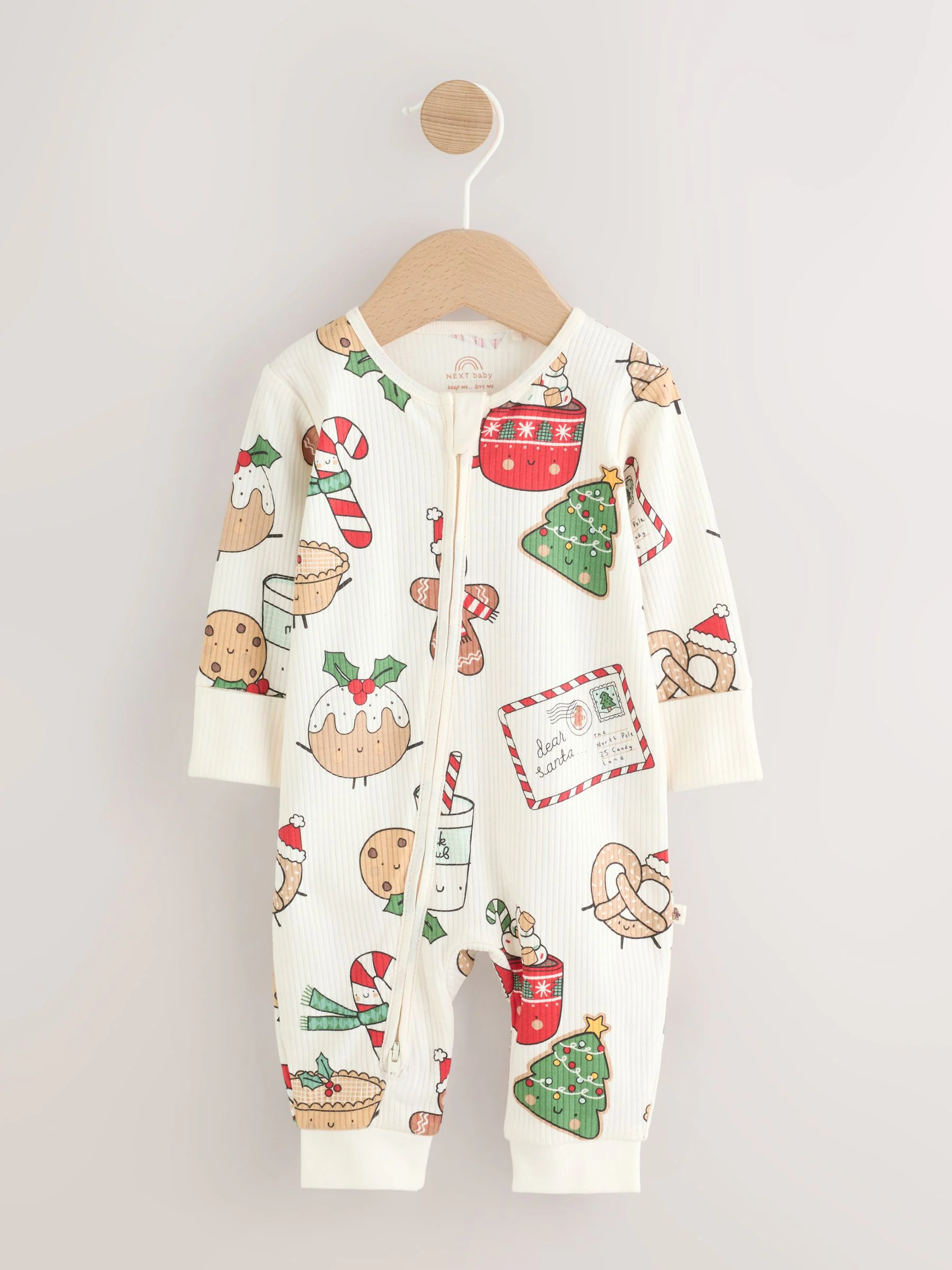 Multi - Kerstbabypyjama met figuurtjes (0mnd-3jr)