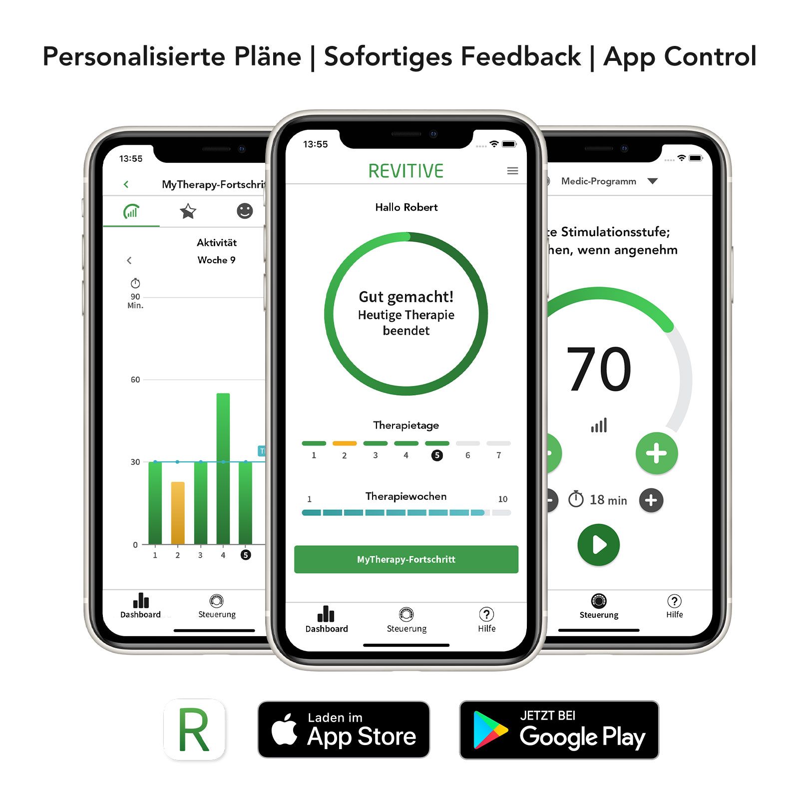 Revitive Medic Coach Durchblutungs-Stimulator mit App - personalisierte Therapie bei Beinschmerzen