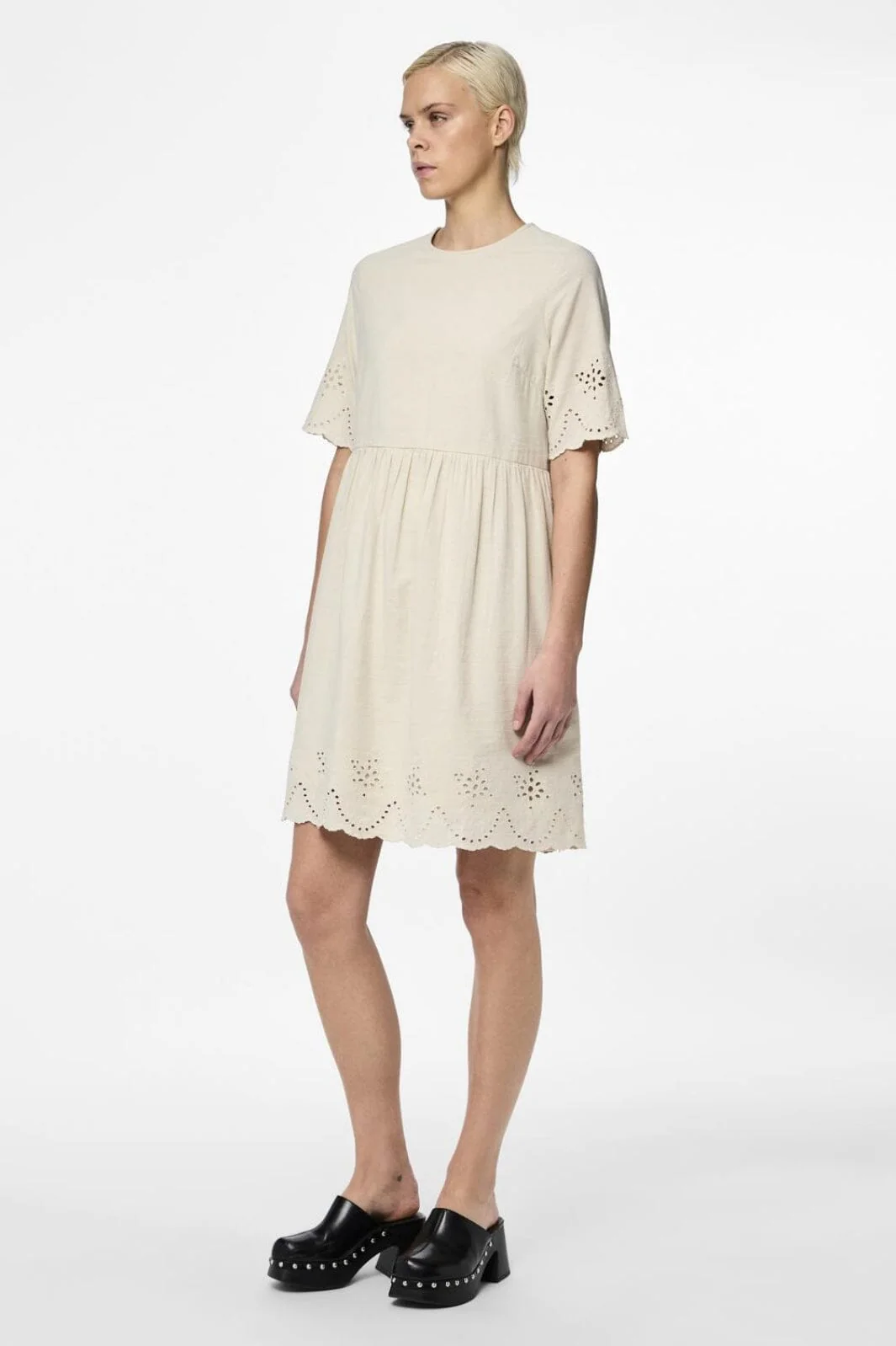 Pieces Pcalmina 2/4 Embroidery Dress 4486681 birch