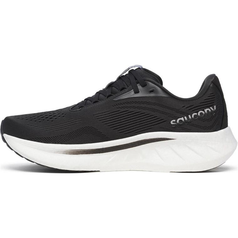 Saucony Ride 18 Mens Black/White