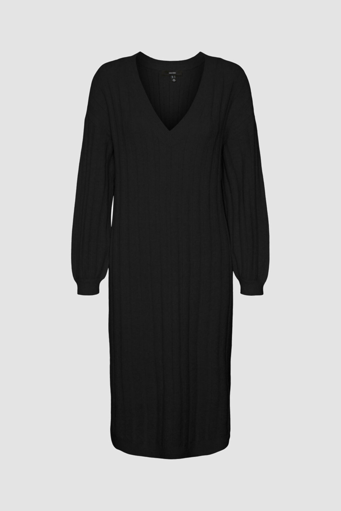 Vestido midi de malha plus size - Preto