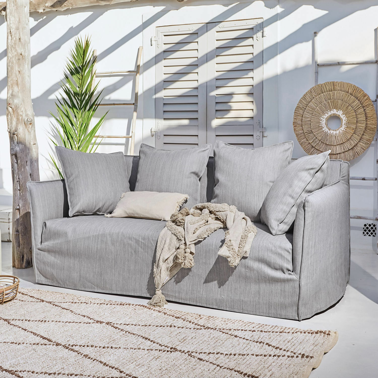 Outdoor-Sofa Ermesinde grau