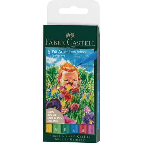 FABER-CASTELL PITT Artist Pen Brush 6er-Sets