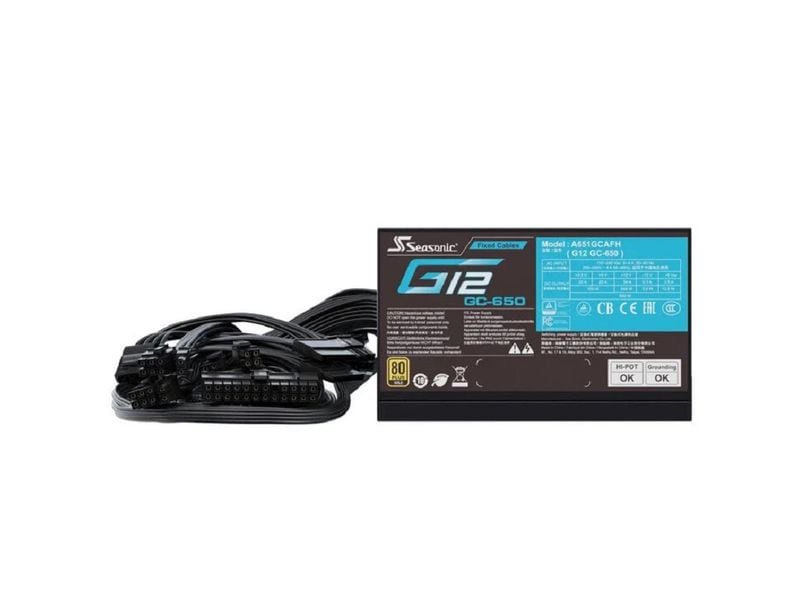 Seasonic Netzteil G12 GC 650 W Netzteil mit 650 W Nennleistung