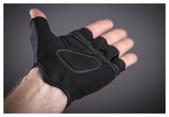 Paire de Gants Courts GripGrab Rouleur Rouge Noir