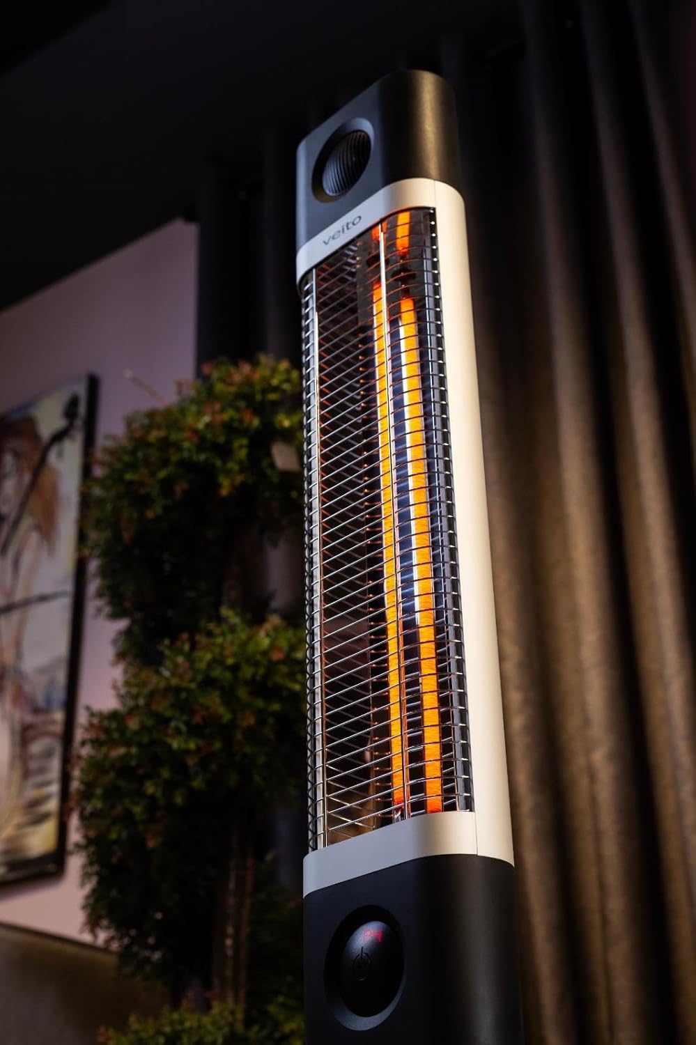 VEITO - Infrarotheizung - Heizstrahler energiesparend - TÜV/GS Zertifiziert - Sofortwärme überall - Standgerät - elektrisch - Terassenstrahler mit Fernbedienung - Elektroheizung -1700W - 2J Garantie