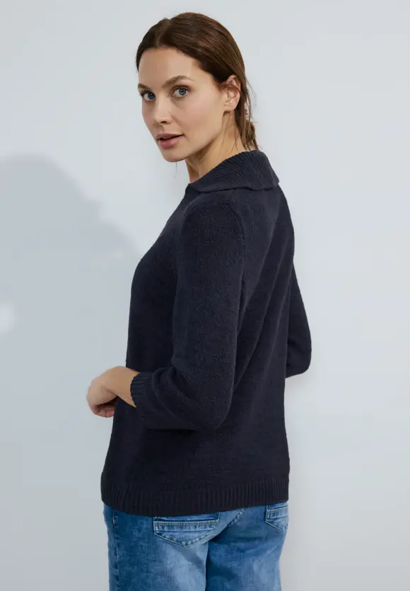 Polokragen Pullover - universal blue