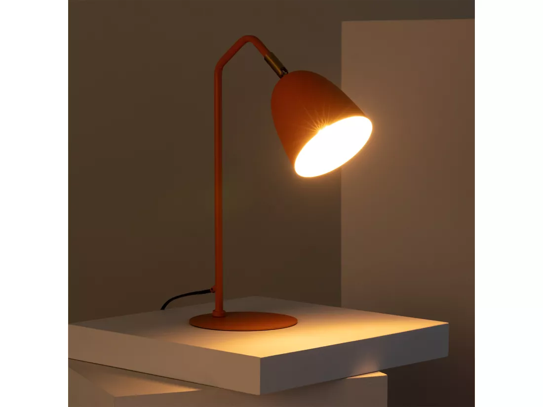 Lampe de Bureau Flex Métal Areso Orange Safran