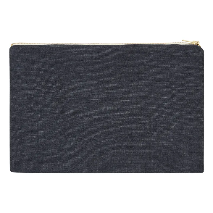 Adorna Pochette en lin | Bleu marine