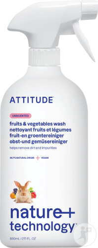 Nature + Technology Nettoyant Fruits Et Légumes Sans Odeur 800ml