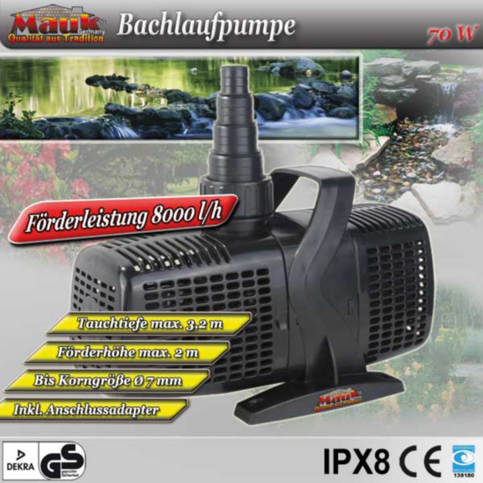 Mauk Bachlauf- und Wasserfallpumpe 70 W