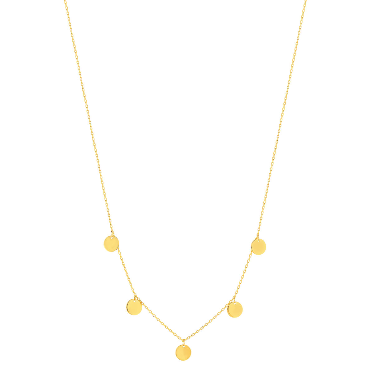 Collier plaqué or jaune 48 cm
