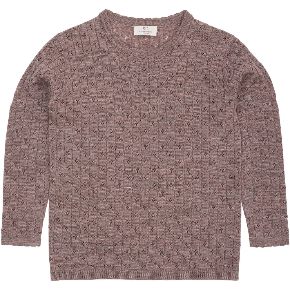 Køb COPENHAGEN COLORS Natural Merino Classic Pointelle Bluse