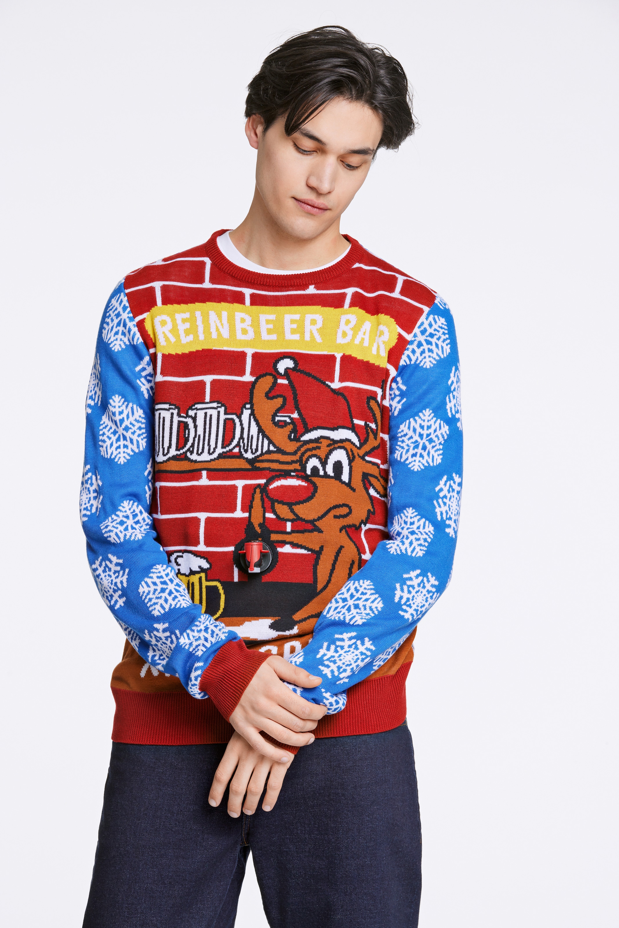 LINDBERGH Strickpullover , mit Weihnachts-Motiv