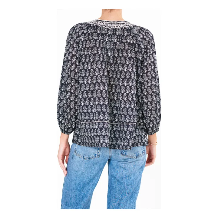 M.A.B.E. Blouse Imprimée Nala  | Noir