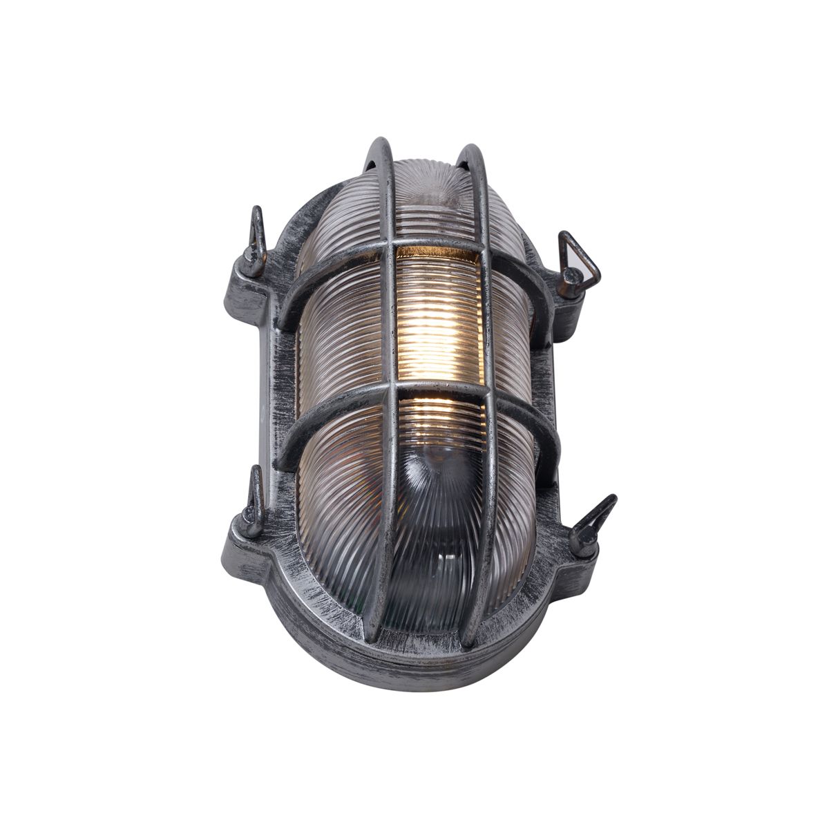 Buiten wandlamp zilver ovaal IP44 - Noutica