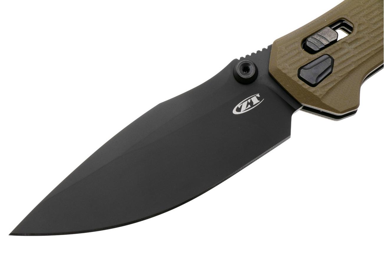 Zero Tolerance 0203, Black Cerakote CPM M4, OD-Green G10 zakmes, ZT Originals design