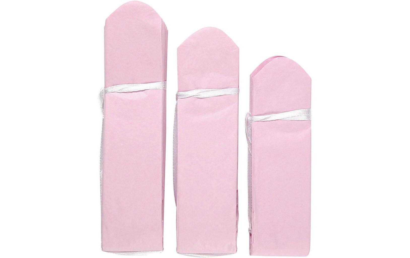 Pompons 20 + 24 + 30 cm 3 Stück, RosaPapier-Pompons rosa