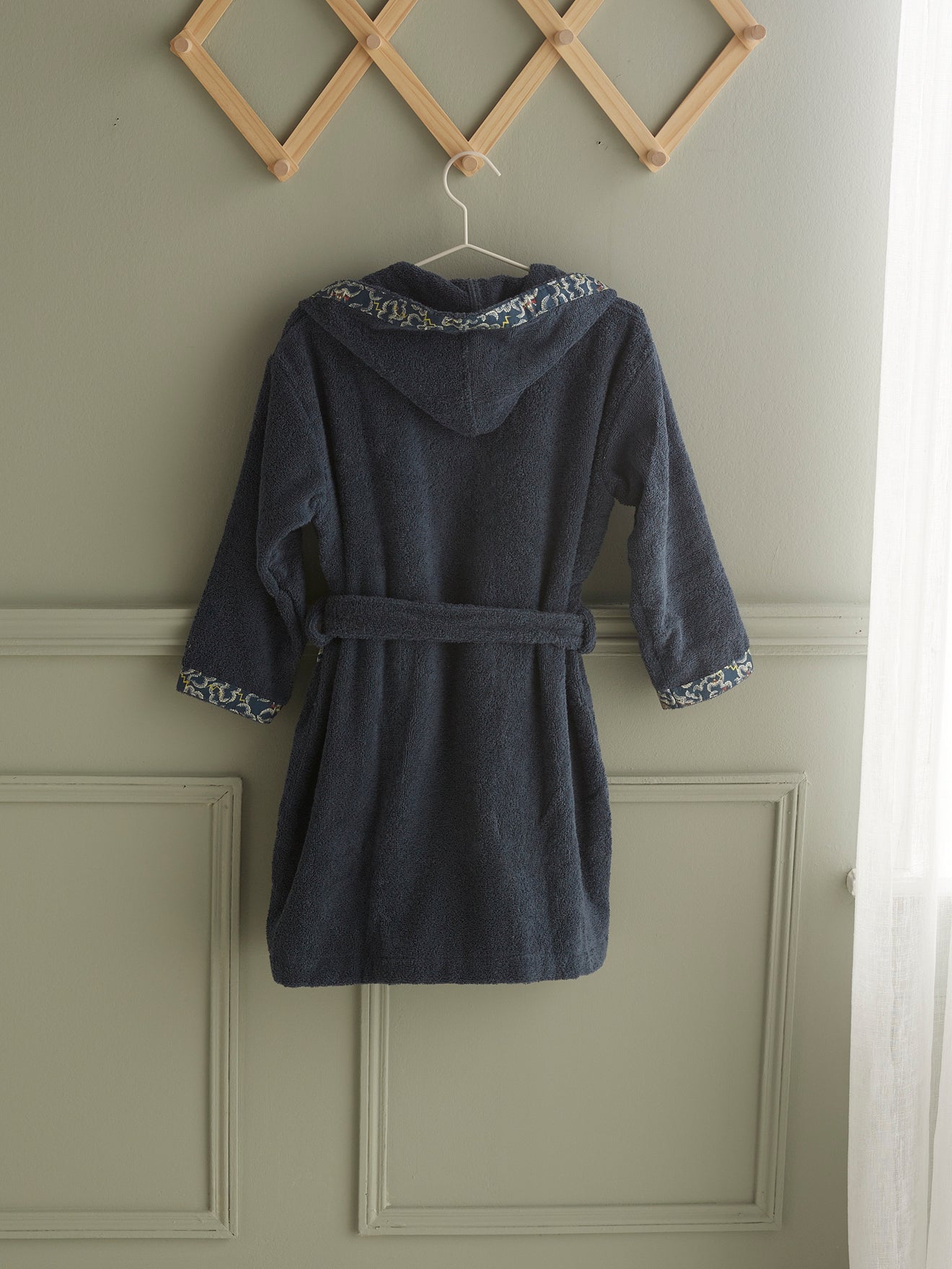Peignoir enfant éponge et tissu Liberty