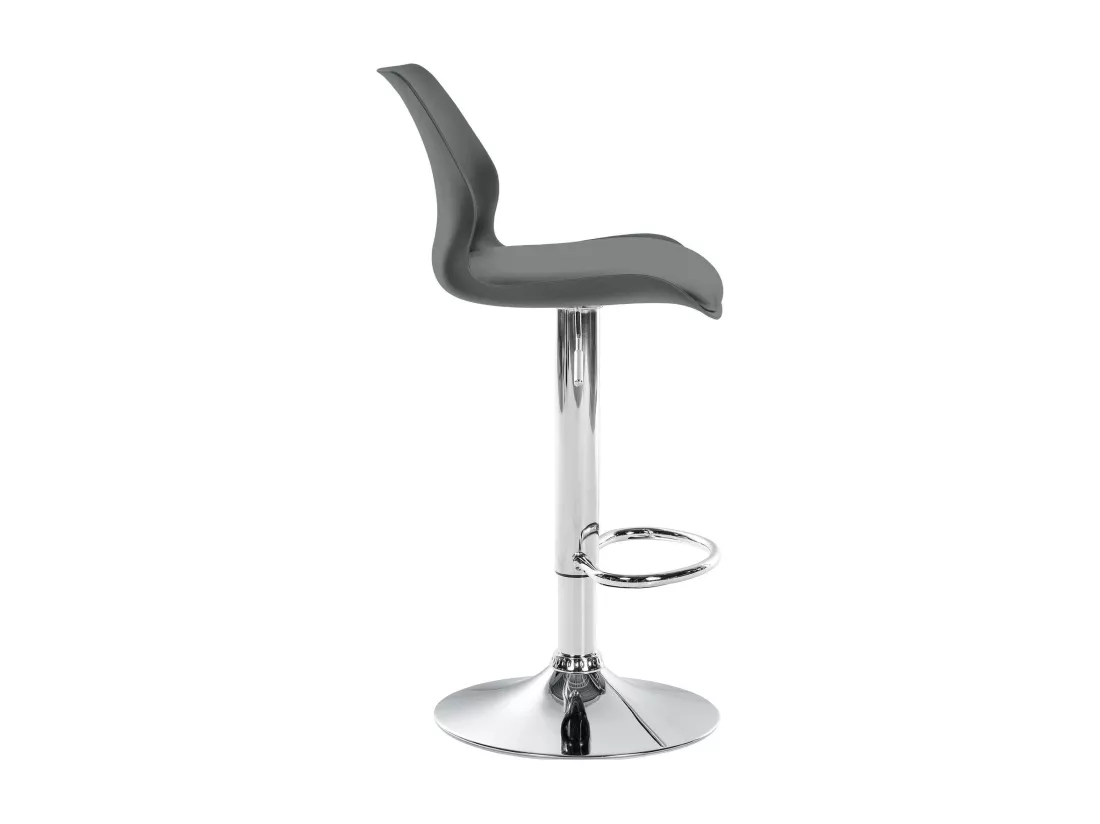 Tabouret de bar - Plastique - Gris - Gilbert