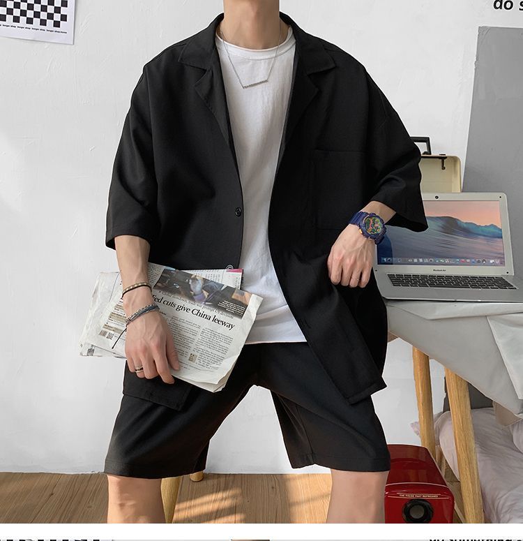 Nightbell - Set: Shirt met elleboogmouwen + Shorts