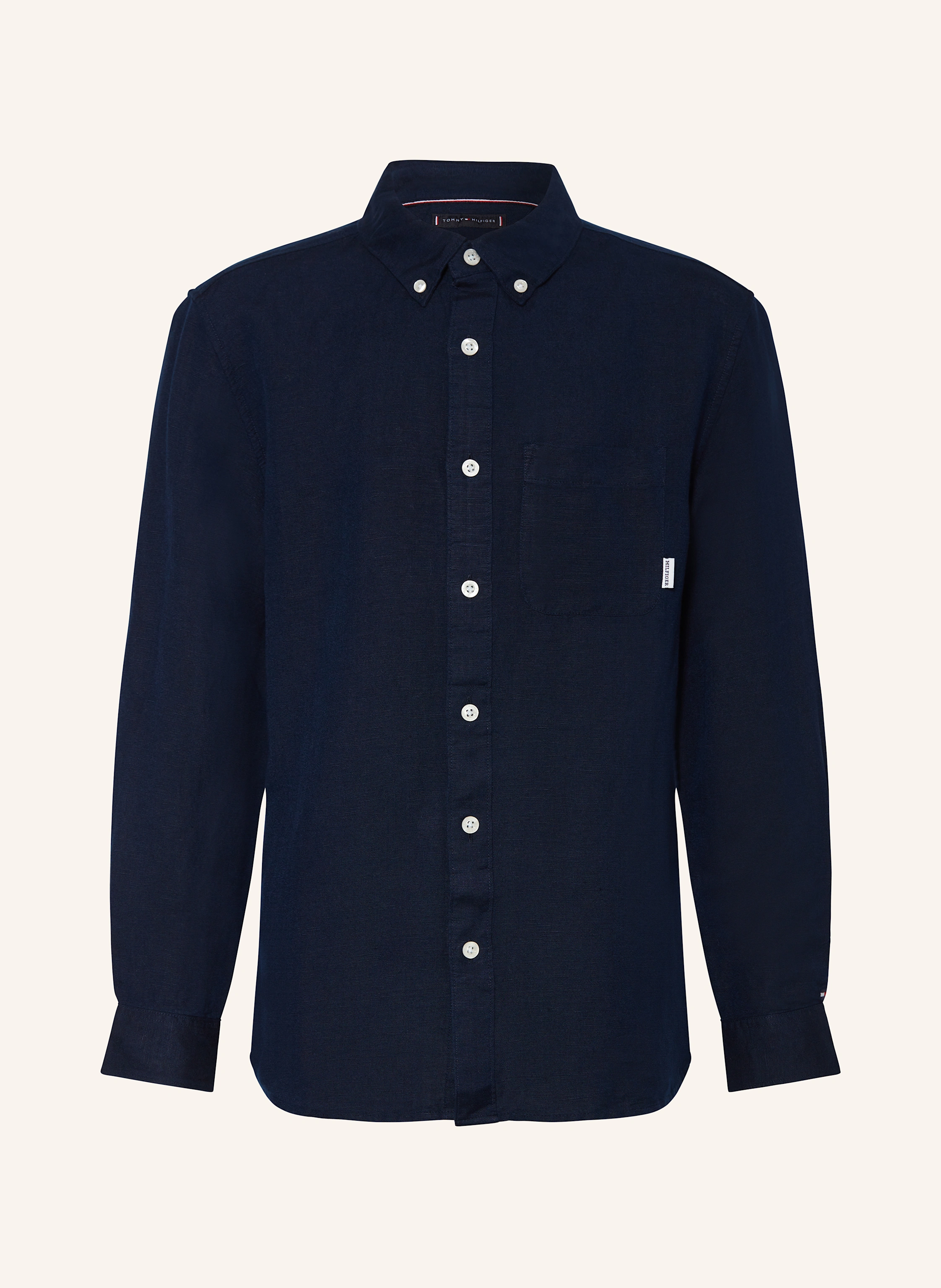 TOMMY HILFIGER Hemd Regular Fit mit Leinen