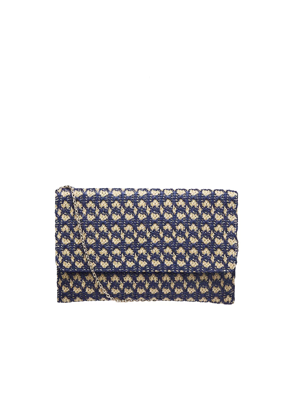 POCHETTE RABAT GWENDAL RAPHIA BLEU