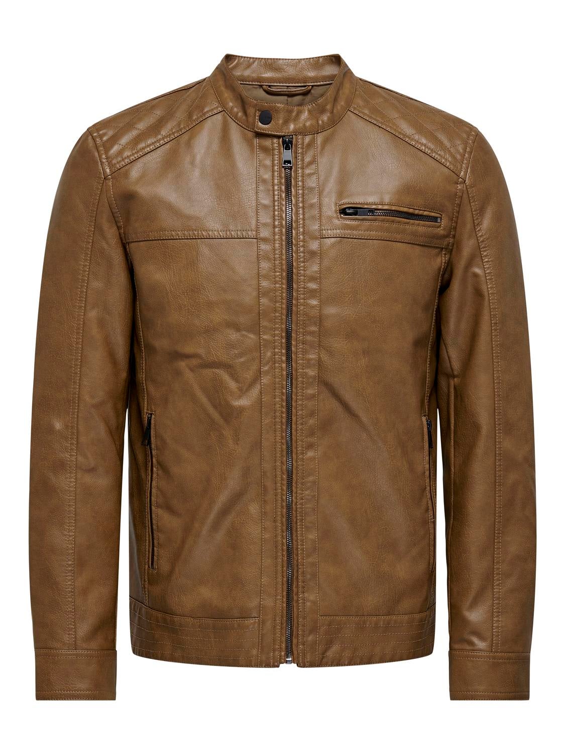 onsAL Kunstlederjacke Monks Robe