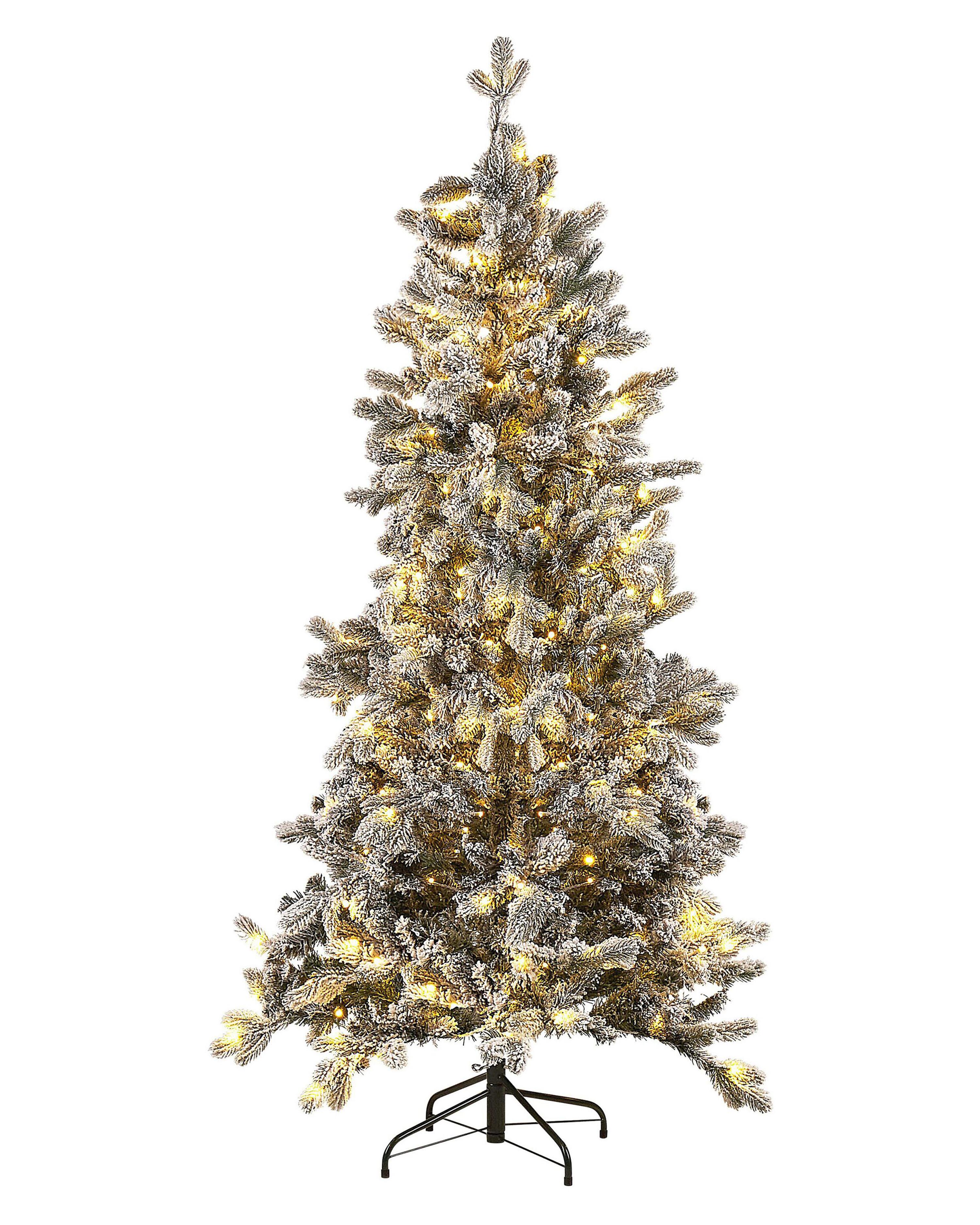 Besneeuwde kunstkerstboom LED TATLOW 180 cm Groen