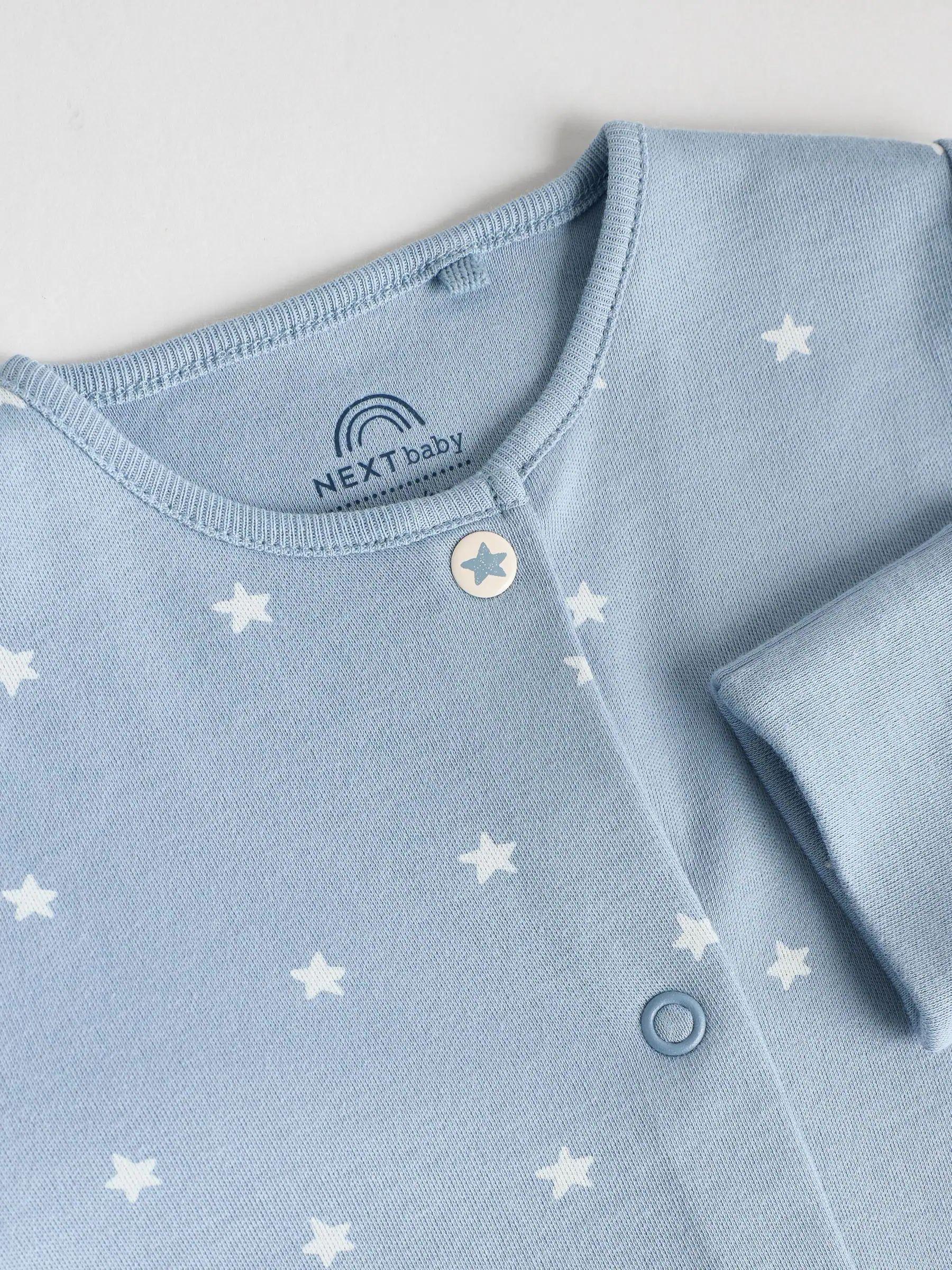 Blauw - Baby Popper Sleepsuits 7 Pack (0mths-2yrs)