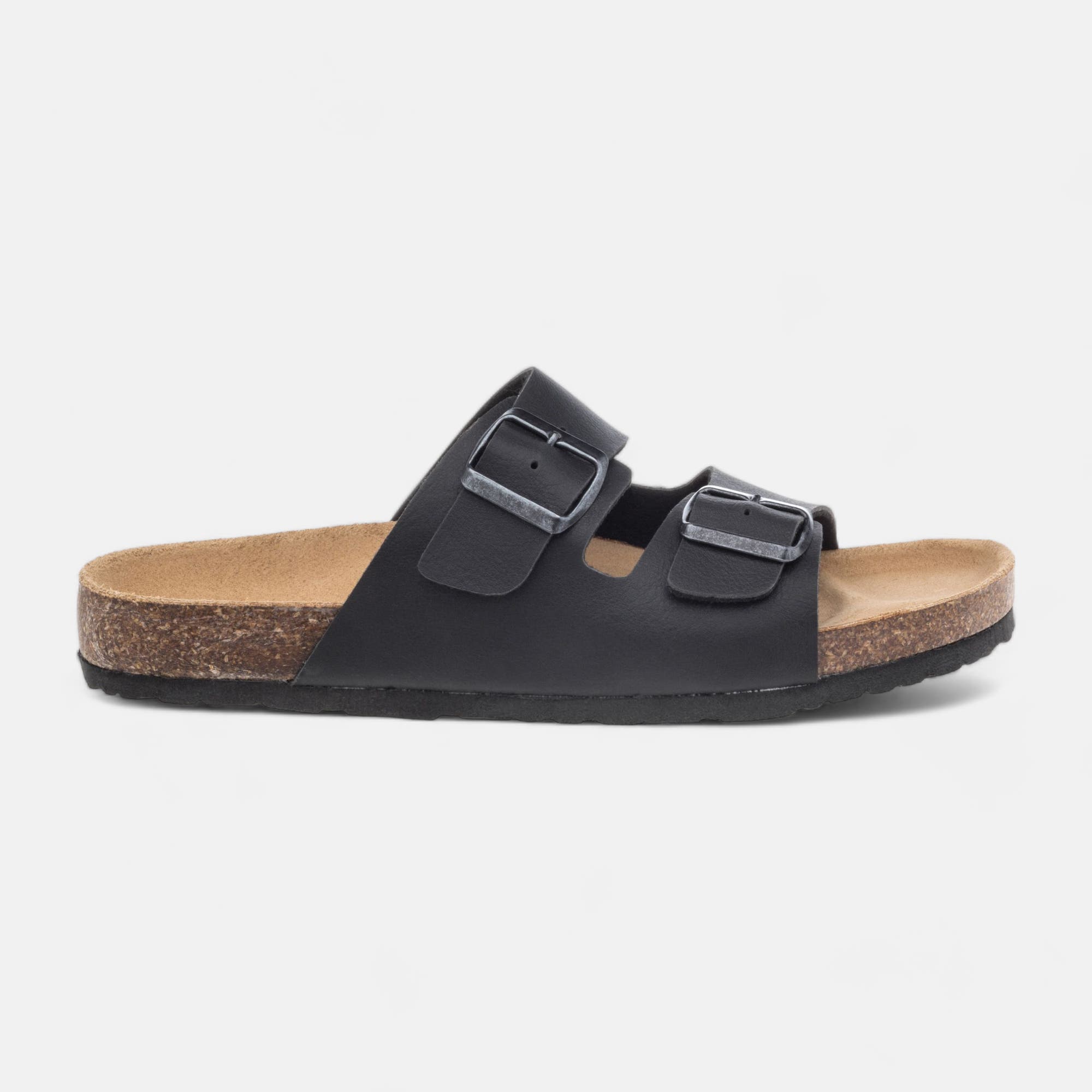 Mules semelle liège Homme noir