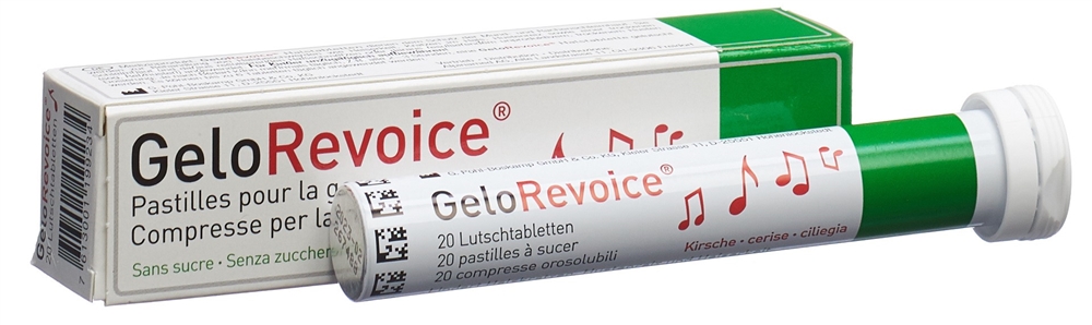 GELOREVOICE Halstabletten<br>20 Stück, Lutschtablette, Kirsche