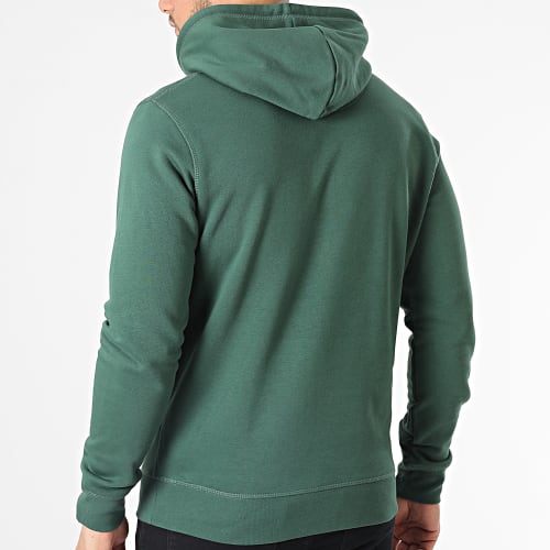 Sweat Capuche Logo Vert Blanc