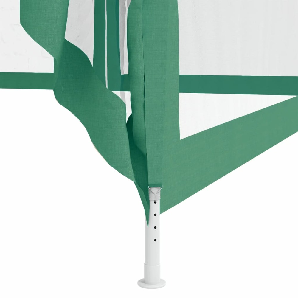 Belvédère à double toit vert 3x3x2,68 m tissu
