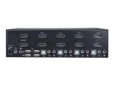 StarTech.com DisplayPort KVM - 4 port - 4K 60Hz - Dual Monitor KVM - DisplayPort Switch - KVM DisplayPort - Desktop KVM Switch (SV431DPDDUA2) - KVM / audio / USB switch - 4 x KVM / audio / USB - 1 lokalbruger - monterbar på stativ, desktop