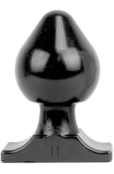 All Black Vinyl Anal Plug 19 cm Grovere analplugg